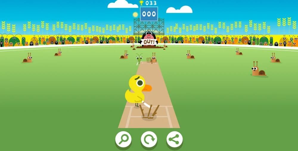 Play game Doodle Cricket 